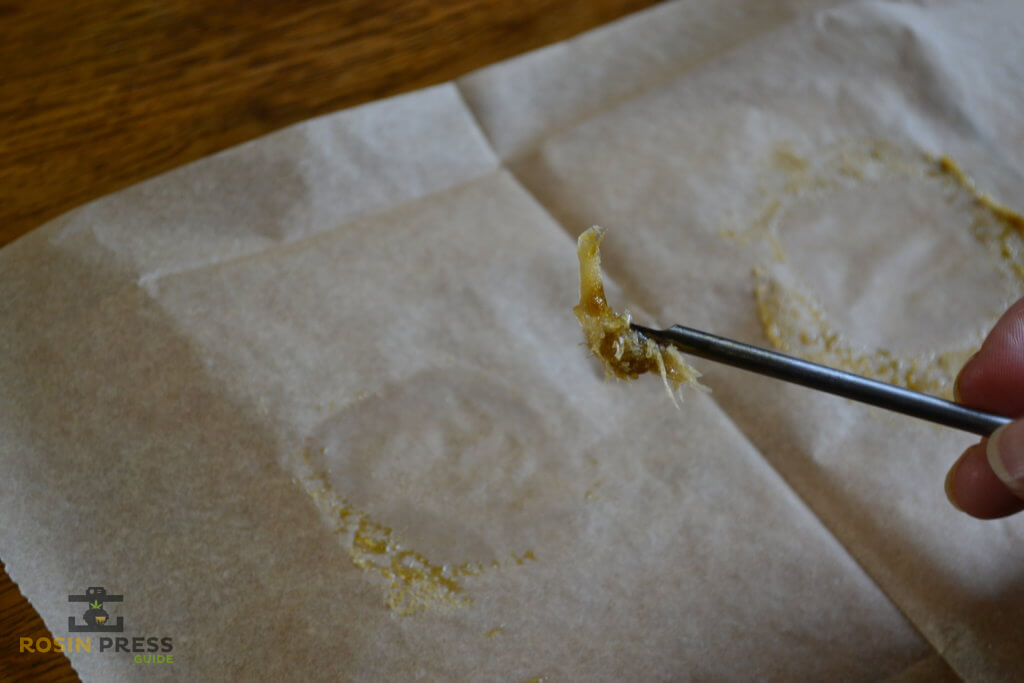 Cannabis rosin collected on dab tool